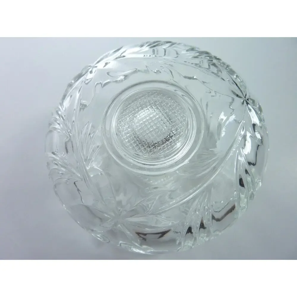 Vintage Clear Pressed Glass Taper Candle Holder Pair Stackable Nesting Italy Set